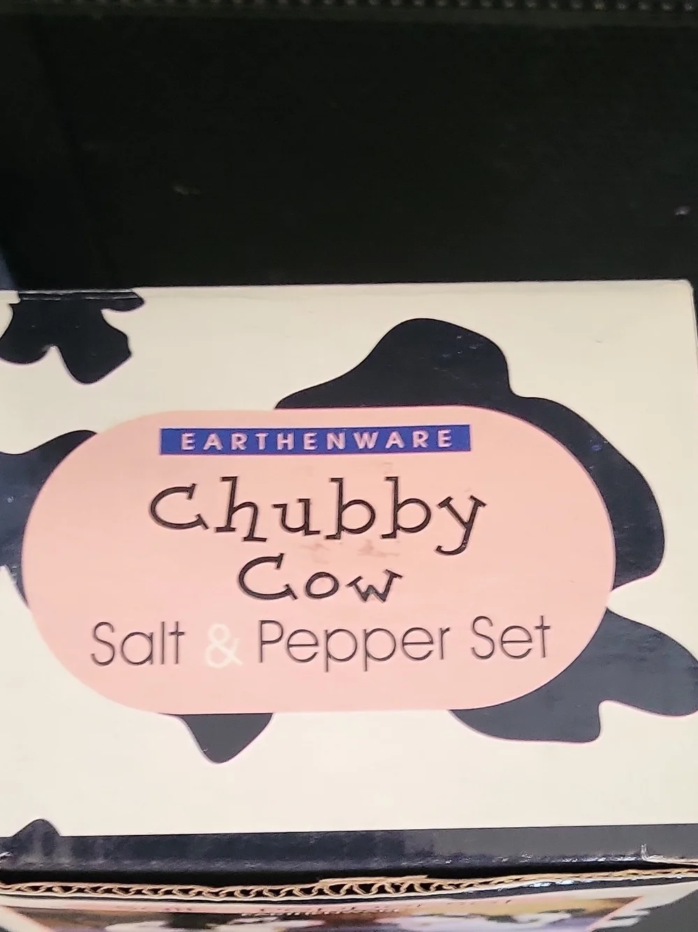Chubby Cow Salt & Pepper Shaker Set - Cream and Black by chubbies